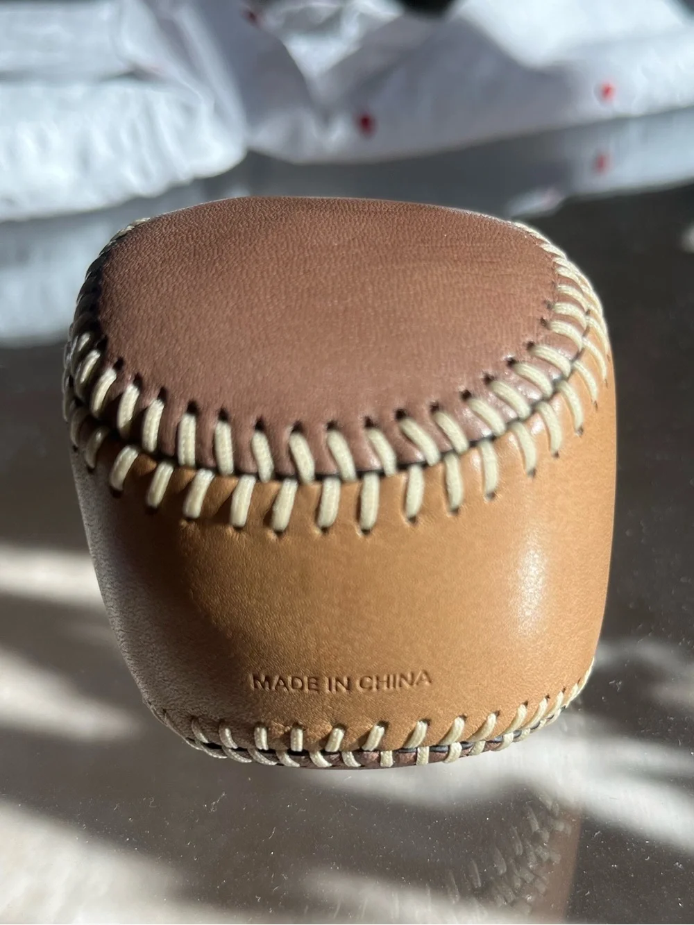 COACH Leather Baseball PAPERWEIGHT